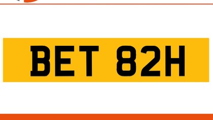 BET 82H BETH Private Number Plate On DVLA Retention Ready