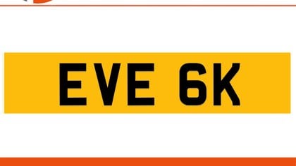 EVE 6K Private Number Plate On DVLA Retention Ready To Go