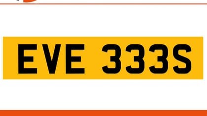 EVE 333S Private Number Plate On DVLA Retention Ready To Go