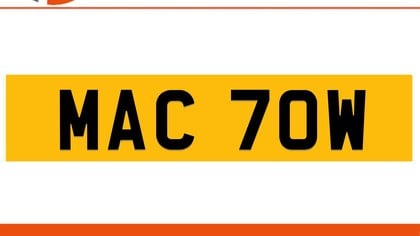 MAC 70W Private Number Plate On DVLA Retention Ready To Go