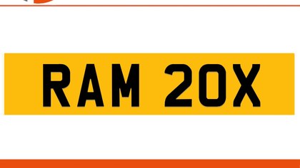 RAM 20X Private Number Plate On DVLA Retention Ready To Go