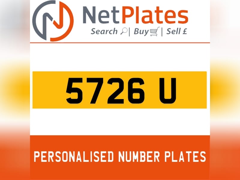 5726 U Private Number Plate On DVLA Retention Ready To Go