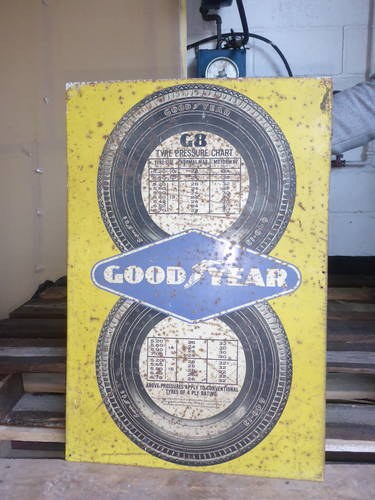GOODYEAR TYRE ENAMEL SIGN For Sale
