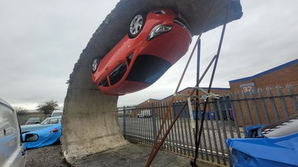 Upside down Car