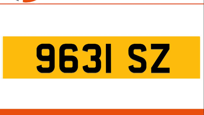 9631 SZ Private Number Plate On DVLA Retention Ready To Go