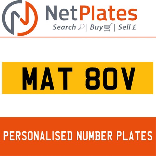 MAT 80V Private Number Plate On DVLA Retention Ready To Go Kaufen Bei
