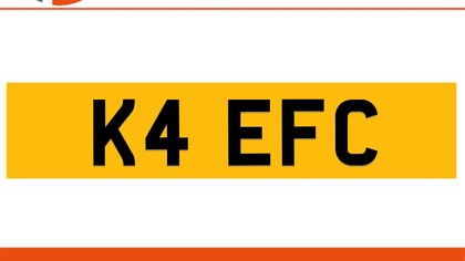 K4 EFC Private Number Plate On DVLA Retention Ready To Go