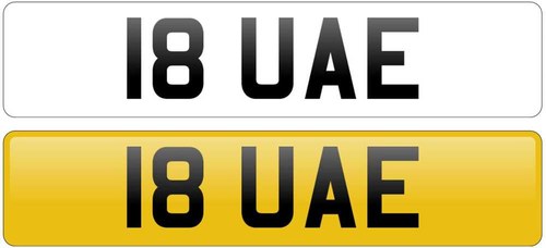 Registration Number ‘18 UAE’ For Sale by Auction