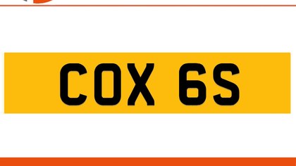 COX 6S COXES Private Number Plate On DVLA Retention Ready
