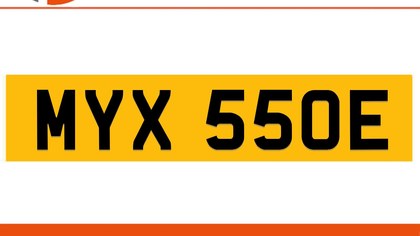 MYX 550E Private Number Plate On DVLA Retention Ready To Go