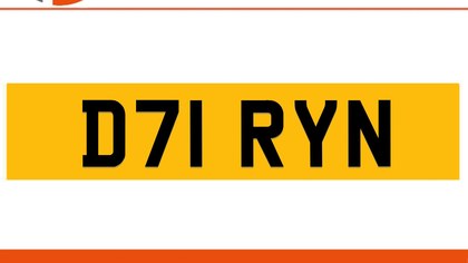 D71 RYN DARYN Private Number Plate On DVLA Retention Ready