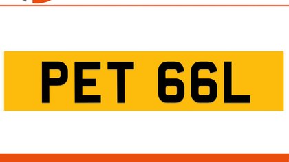 PET 66L PETEL Private Number Plate On DVLA Retention Ready