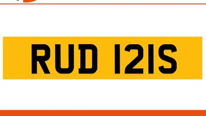 RUD 121S RUDI Private Number Plate On DVLA Retention Ready