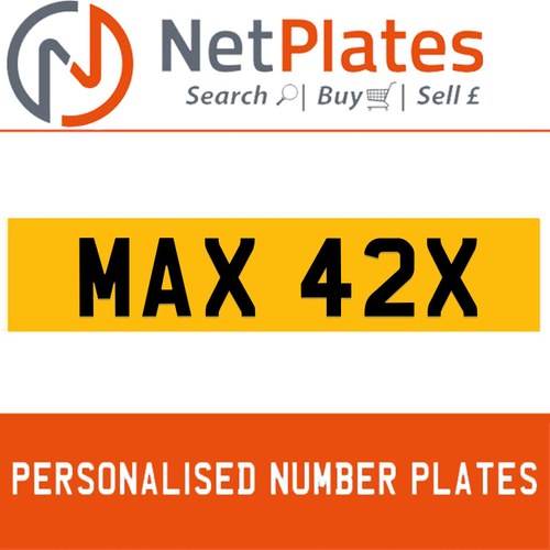 MAX 42X MAXINE Private Number Plate On DVLA Retention Ready For Sale