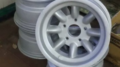 4  Aluminium  Racing Wheel Minilite style never used