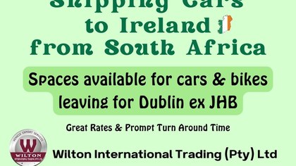 Shipping of vehicles from South Africa to Dublin