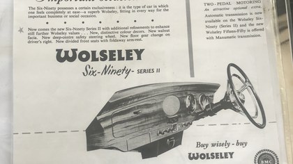 WOLSELEY ADVERT SIX NINETY