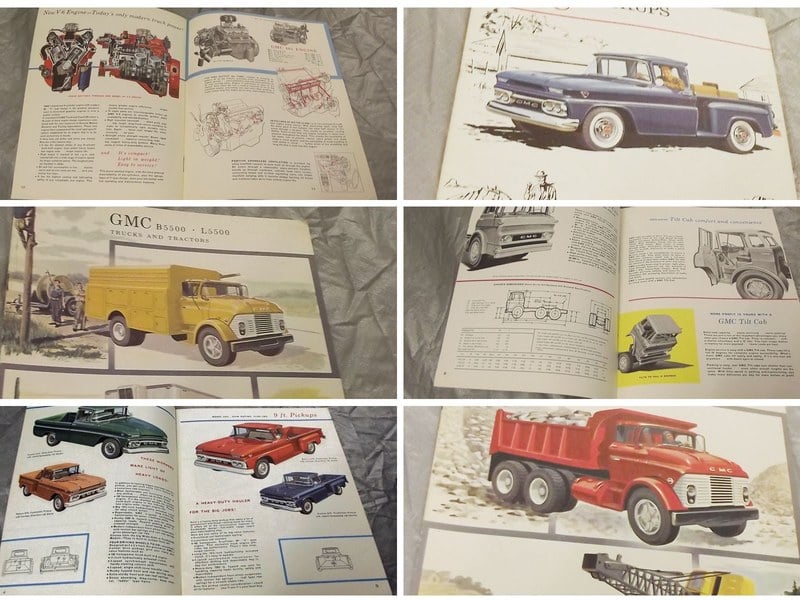 GMC great collection original borchures trucks etc