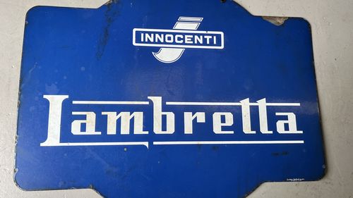 Picture of 1960 Original double sided Lambretta dealers sign (Italian) - For Sale by Auction