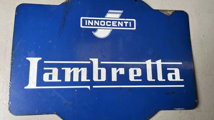 1960 Original double sided Lambretta dealers sign (Italian)