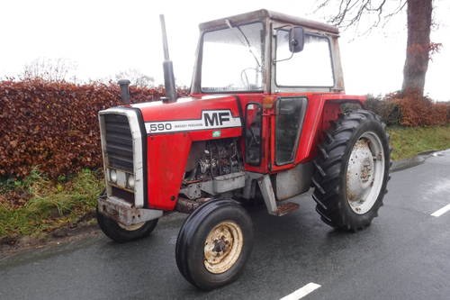 1976 MF590 MUTIPOWER VERY SOLID ORIGINAL TRACTOR SEE VID CAN DROP SOLD