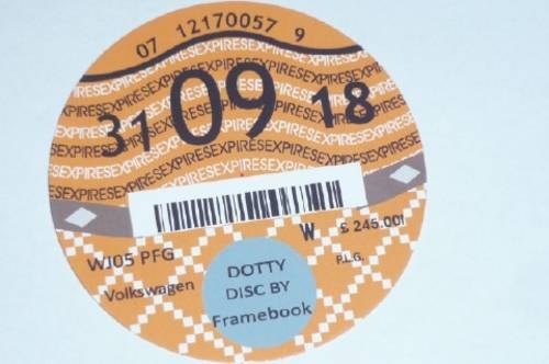 2018 Road Tax Disc.( New ) SOLD