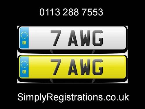 7 AWG - Private Number Plate VENDUTO