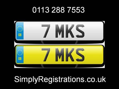 7 MKS - Private Number Plate SOLD