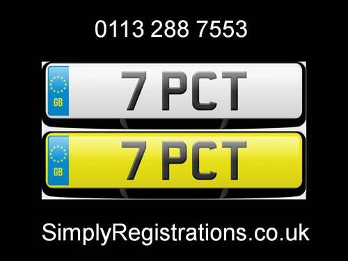 7 PCT - Private Number Plate VENDUTO