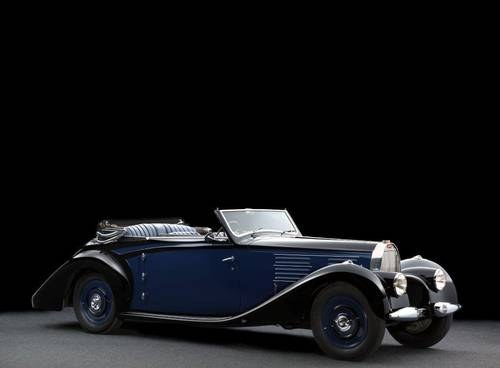 1938 Paris Motor Show Bugatti Type 57 Cabriolet Vanvooren In vendita all'asta