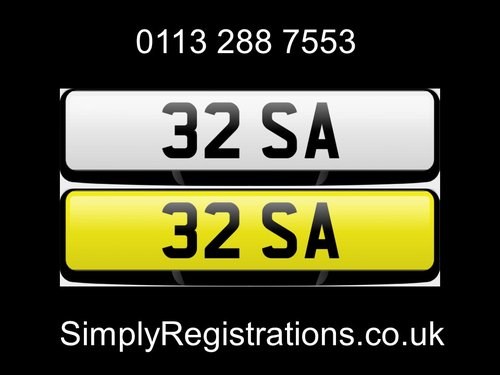 2020 32 SA - Private Number Plate SOLD